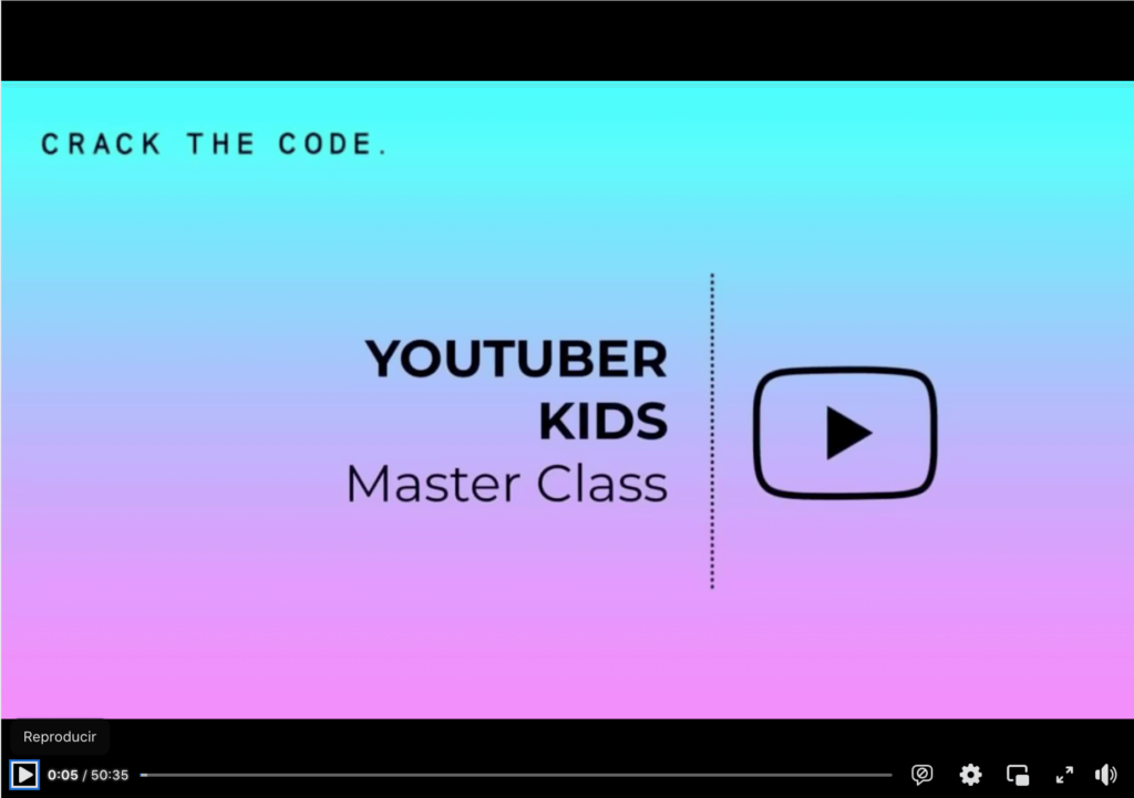 MasterClass YouTuber Kids